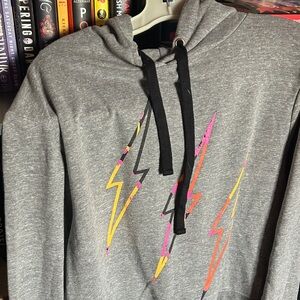 CHRLDR Gray Hoodie with Lightning Bolt Design